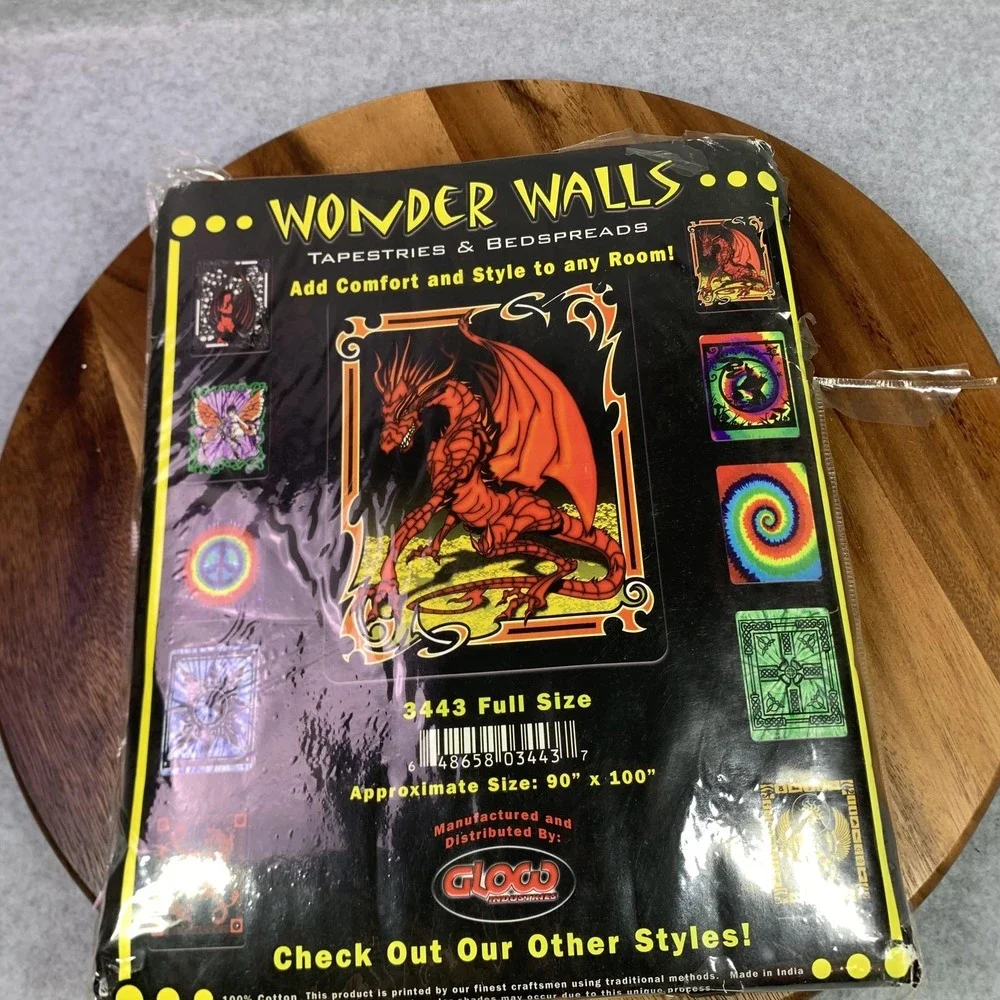 Wonder Walls Dragon Tapestry Bedspread 3443 Full Size 100% Cotton 90x100 Glood
